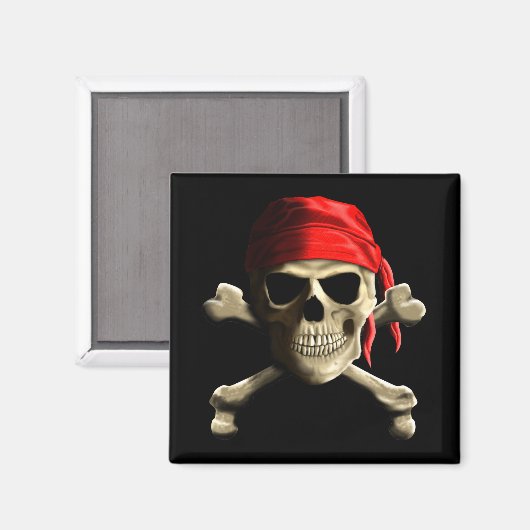 Die Piratenflagge Magnet (Vorderseite/Rückseite)