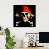 Die Piratenflagge Poster (Heimbüro)