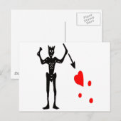 Die Piratenflagge Postkarte (Vorne/Hinten)