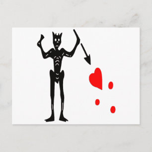 Die Piratenflagge Postkarte