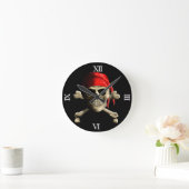 Die Piratenflagge Runde Wanduhr (Zuhause)