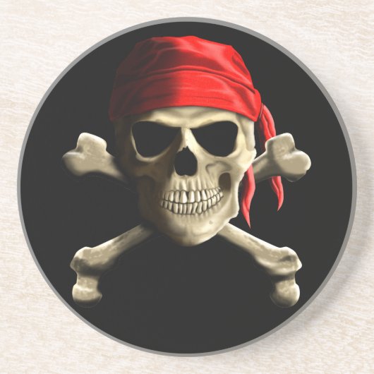 Die Piratenflagge Untersetzer (Vorne)