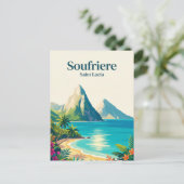 Die Pitons Saint Lucia Postkarte (Stehend Vorderseite)