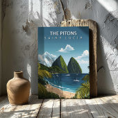 Die Pitons St Lucia Reise Leinwand Wanddekoration