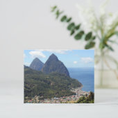 Die Pitons und Soufriere Postkarte (Stehend Vorderseite)