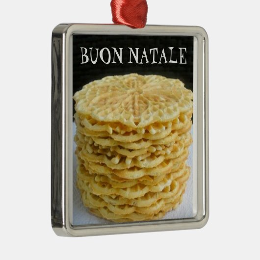 "DIE PIZZELLE" ITALIENISCHE CHRISTMAS-ORNATION SILBERNES ORNAMENT (Rechts)