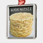 "DIE PIZZELLE" ITALIENISCHE CHRISTMAS-ORNATION SILBERNES ORNAMENT (Links)