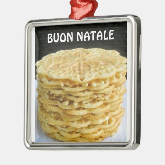 "DIE PIZZELLE" ITALIENISCHE CHRISTMAS-ORNATION SILBERNES ORNAMENT (Links)