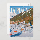 Die Plagne Station Postkarte (Vorne/Hinten)