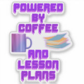 Die Pläne für Kaffee und Lektion Aufkleber (Vorderseite)
