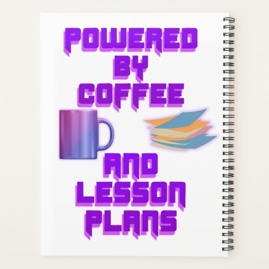 Die Pläne für Kaffee und Lektion Planer (Rückseite)