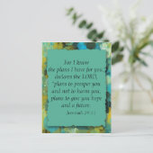 Die Pläne Gottes der inspirierenden Christlichen B Postkarte (Stehend Vorderseite)