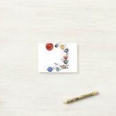 DIE PLANETEN IN UNSEREM SONNENSYSTEM POST-IT KLEBEZETTEL (Auf Schreibtisch)