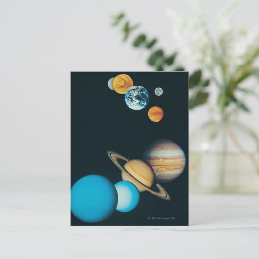 Die Planeten Postkarte (Stehend Vorderseite)