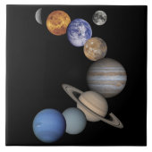 Die Planeten unseres Sonnensystems dekorative Tile Fliese (Vorderseite)