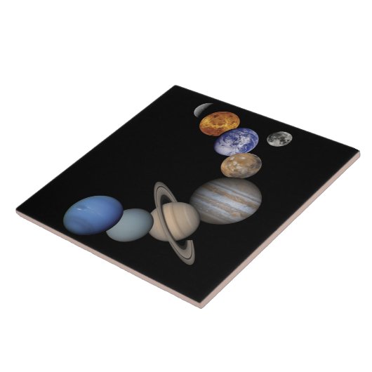 Die Planeten unseres Sonnensystems dekorative Tile Fliese (Seite)