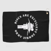 Die Platten sind ausgezeichnete Zombie Ammo Disk G Golfhandtuch (Horizontal)