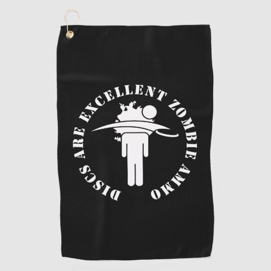 Die Platten sind ausgezeichnete Zombie Ammo Disk G Golfhandtuch (Vorderseite)