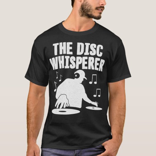 Die Plattenflüsterscheibe Jockey Scratching T-Shirt (Vorderseite)