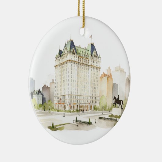 DIE PLAZA-Hochzeit in New York Keramik Ornament (Rechts)