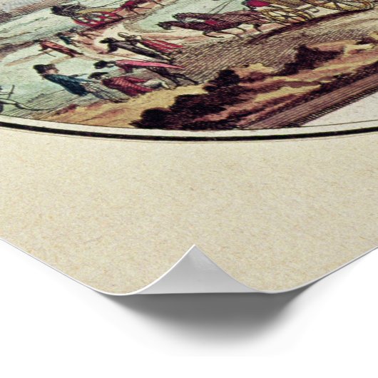 Die Plünderung und Zerstörung von Chateaux Poster (Ecke)