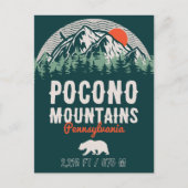 Die Poconos Pennsylvania PA Berggeschenk Retro Postkarte (Vorderseite)