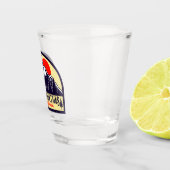 Die Poconos Pennsylvania PA Berggeschenk Retro Schnapsglas (Rechts)