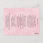 Die Poemfotokarte der Mutter mit dem Gedicht auf d Postkarte (Rückseite)