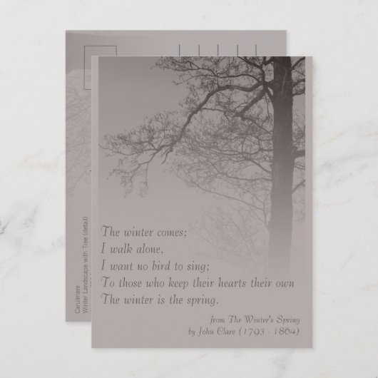 Die Poesie des Winters vom Frühling 2037 Postkarte (Vorne/Hinten)