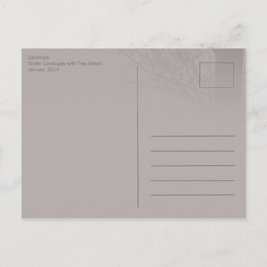 Die Poesie des Winters vom Frühling 2037 Postkarte (Rückseite)