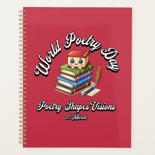 Die Poesie formt Visionen. Weltpoetentag Planer (Vorderseite)