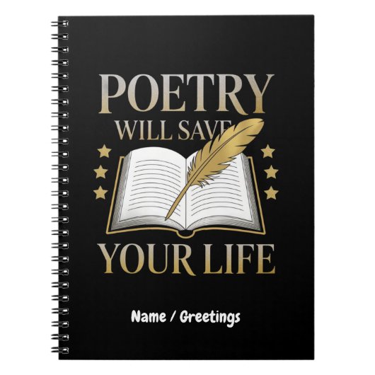 Die Poesie Rette dein Leben lustige Dichter und Li Notizblock (Vorderseite)