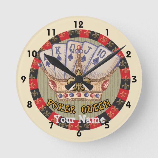 Die Poker Königin Uhr (Vorderseite)