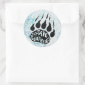 Die Polarbären gerettet Runder Aufkleber (Tasche)