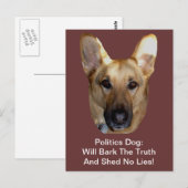 Die Politik des deutschen Schäferhundes wird die W Postkarte (Vorne/Hinten)