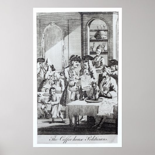 Die Politiker des Kaffeehauses Poster (Vorne)