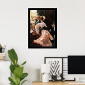 Die politische Lady von James Tissot Poster (Heimbüro)