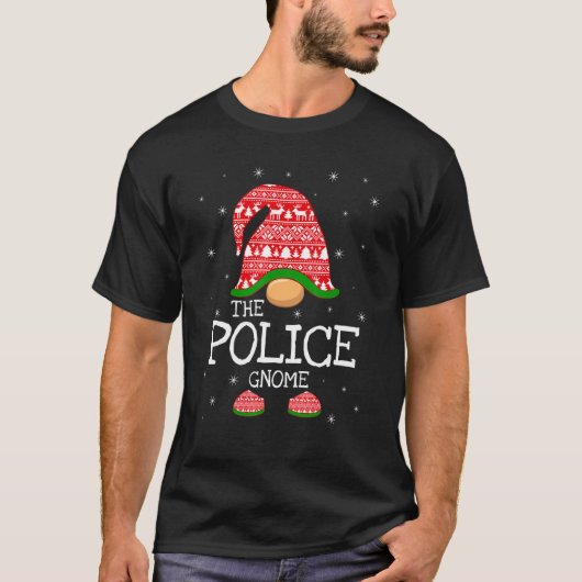 Die Polizei gewinnt Weihnachten Matching Familie X T-Shirt (Vorderseite)