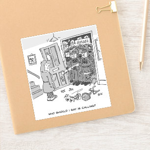 Die Polizei hat ein Haus geritten Aufkleber