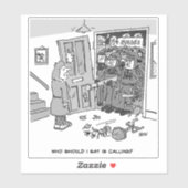 Die Polizei hat ein Haus geritten Aufkleber (Blatt)