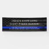 Die Polizei hielt den dunklen Hintergrund der amer Banner (Horizontal)