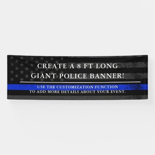 Die Polizei hielt den dunklen Hintergrund der amer Banner (Horizontal)