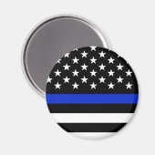 Die Polizei stylte die amerikanische Flagge. Magnet (Vorderseite/Rückseite)