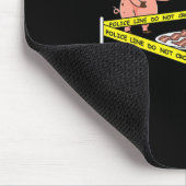 Die Polizei überquert nicht Schweine- und Hühnerfu Mousepad (Ecke)