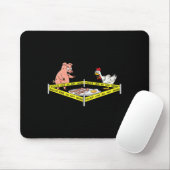 Die Polizei überquert nicht Schweine- und Hühnerfu Mousepad (Mit Mouse)