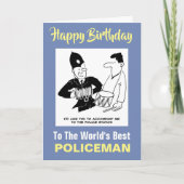 Die Polizei will den Mann zu begleiten Karte (Vorderseite)