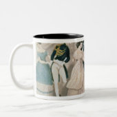 Die Polka-Moden, von Godeys Book Dame Zweifarbige Tasse (Links)