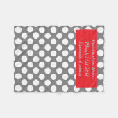 Die Polka-Punkt-Fleece-Decke des Babys Fleecedecke (Vorderseite (Horizontal))