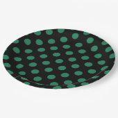 Die Pollenköpfe sind grün und schwarz Pappteller (Schrägansicht)