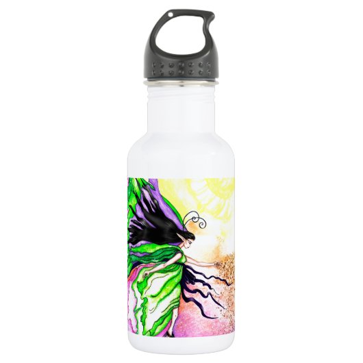 Die Pollinatenprominade Edelstahlflasche (Vorderseite)